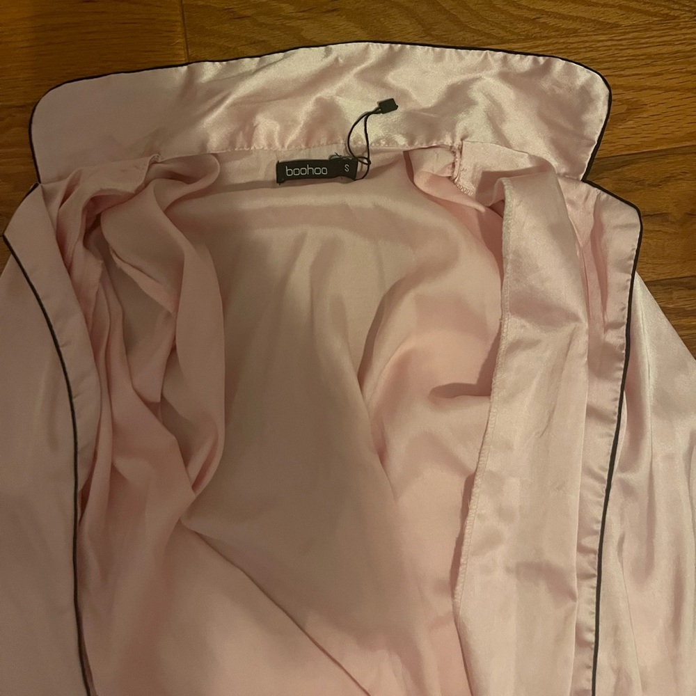Satin pink pj set
